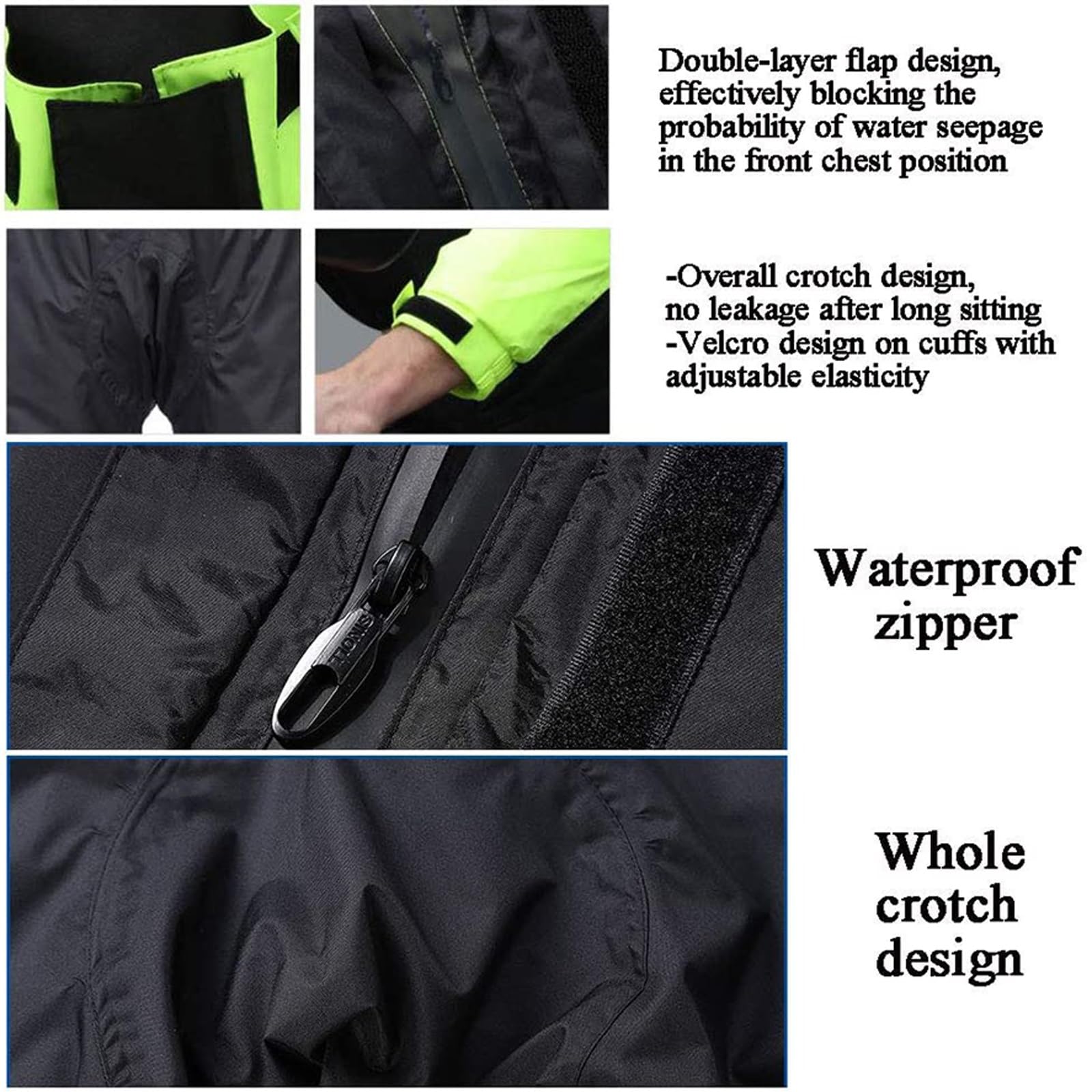 Hommes Combinaison Pluie Imperméable Moto Homme-Vêtements De Pluie Résistante À L'usure Réfléchissante Pantalon De Pluie Extérieur Homme/Femme Blouson Léger Veste De Randonnée(Gray,M)