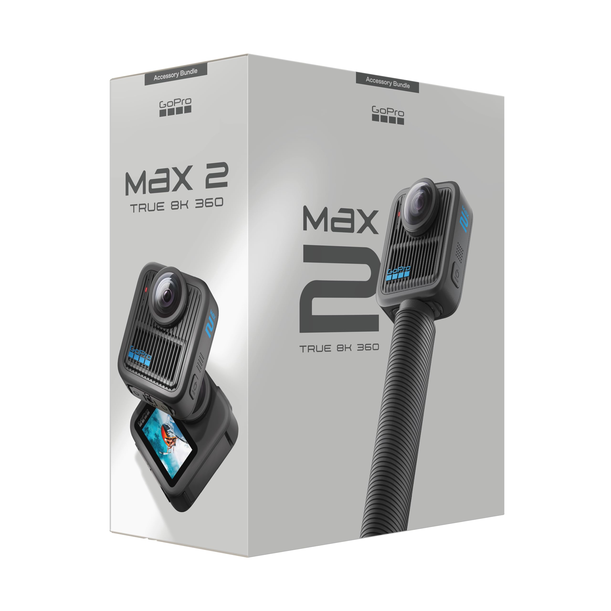 GoPro MAX2 Zubehörpaket mit Verlängerungsstange 1,2m, 2 Enduro-Akkus 1960mAh, 64GB SanDisk microSD