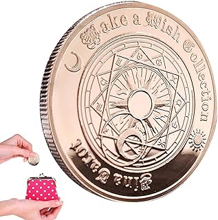 Tarot Challenge Coin - Sun Moon Constellation Challenge Coin - Western Astrology Embossed Commemorative Coin, Lucky Charm Challenge Coin Hondony