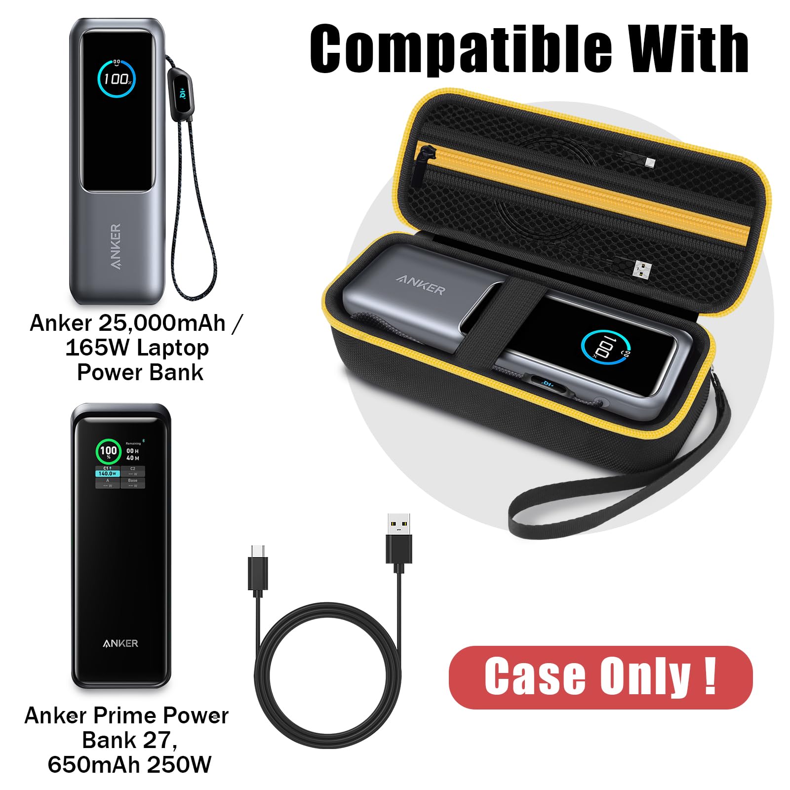 M*s様 Anker Power Bank A1695 25000mAh Anker Laptop Power Bank (25K, 165W, Built-In and Retractable