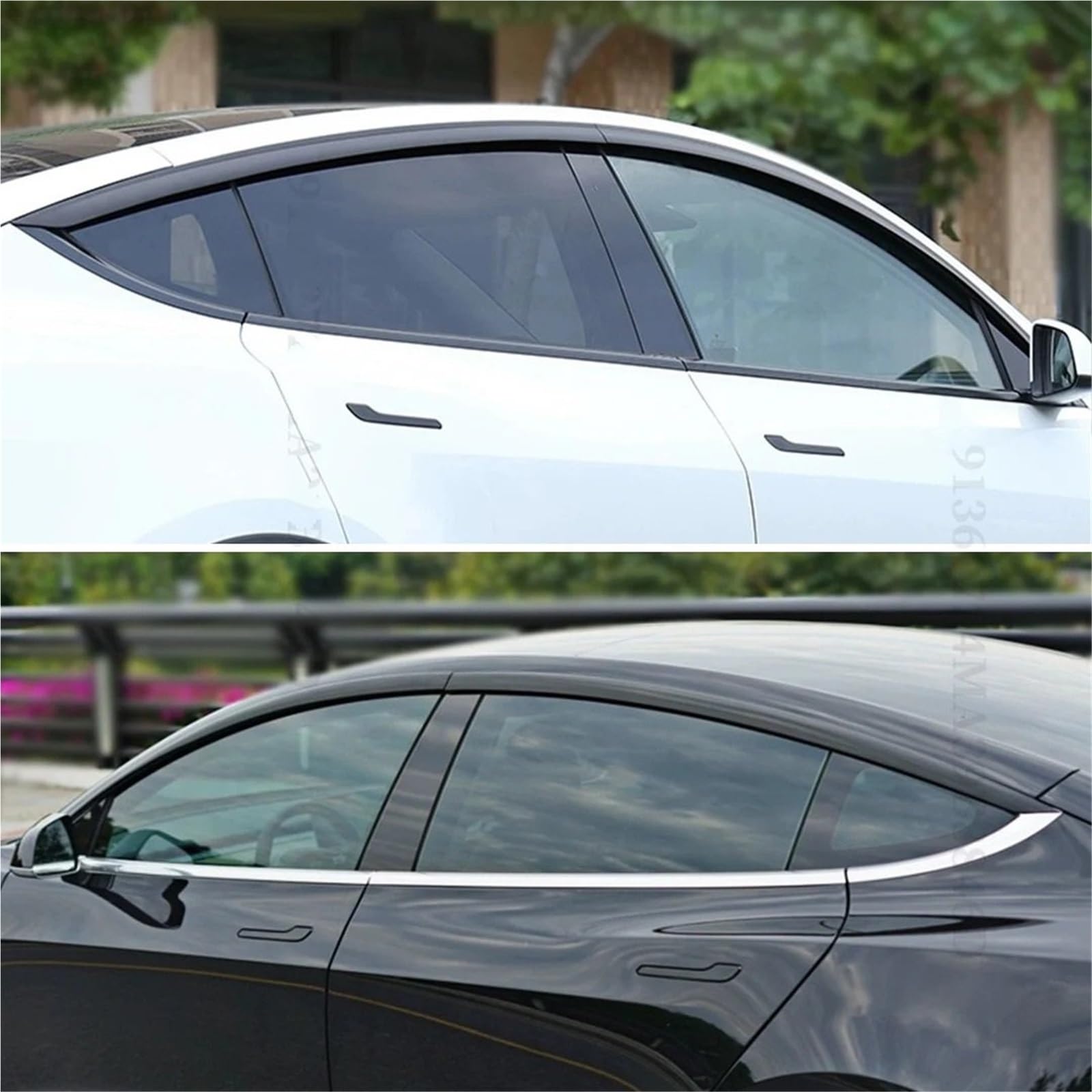 Car Wind Deflector Pasuje do modelu Tesla Y 2019-2023 Stylizacja samochodu Tuning Szeroki zestaw nadwozia 4 szt. Osłony okienne Osłona przeciwwiatrowa