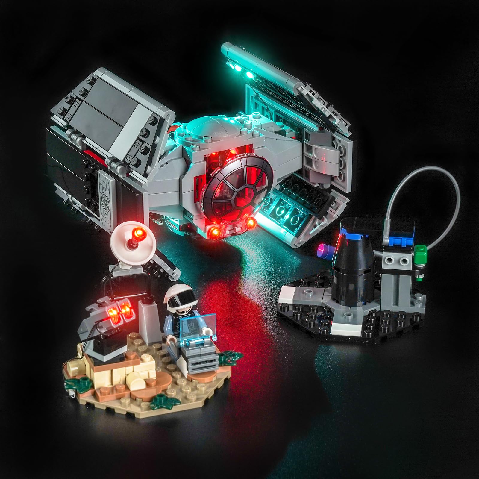 Kit d'éclairage LED compatible avec Lego 75421 Darth Vader's TIE Fighter (pas de modèle), kit d'éclairage décoratif compatible avec les briques Lego Darth Vader's TIE Fighter
