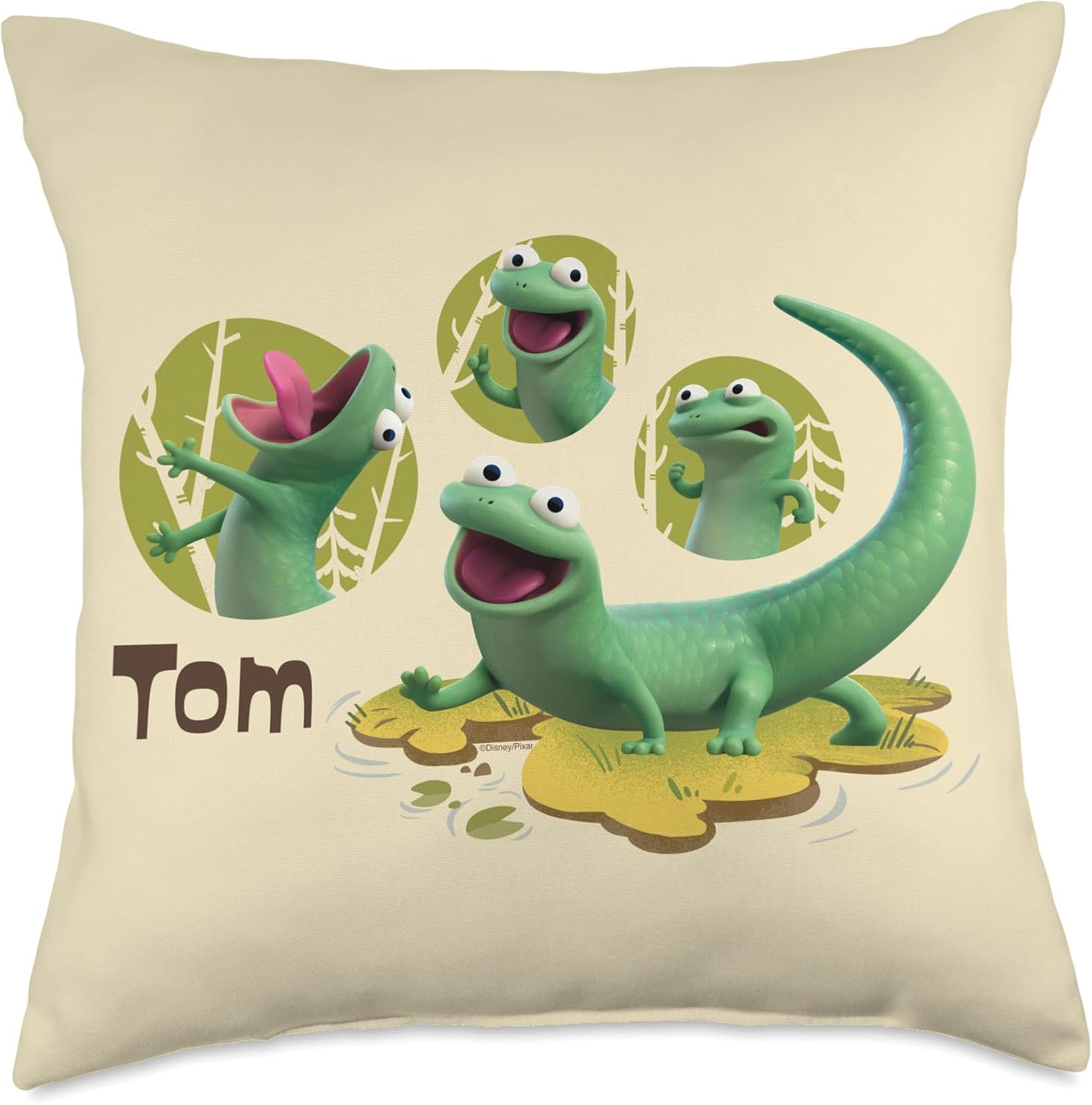 Disney and Pixar's Hoppers Tom The Lizard Lizard Lizard Throw Pillow