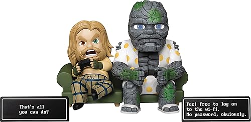 Miniatura 2 de Beast Kingdom San Diego Comic-Con 2021 Exclusive Avengers: Endgame: Bro Thor & Korg MEA-025 Mini figura de ataque de huevo, multicolor