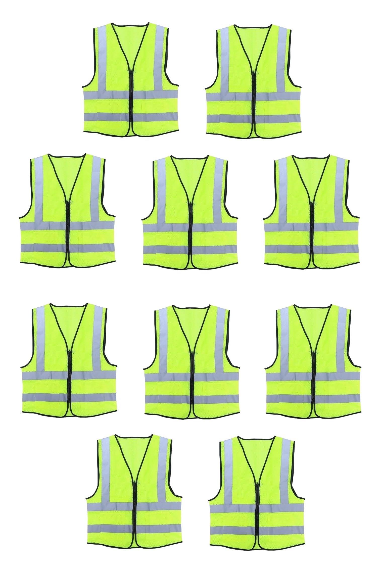 Its Own High-Visibility 360 Reflective safety jacket for men engineers industrial bike riding Traffic Construction Cycling with pocket and zip (Pack of 10) Green (B0CTMX3YS7) Amazon Price History, Amazon Price Tracker