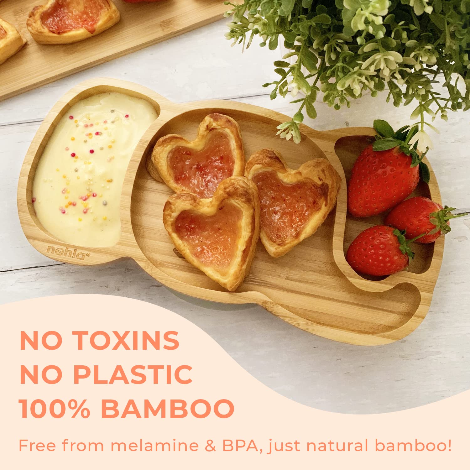 Set Di Piastre Di Aspirazione Per Lo Svezzamento Di Bambù - Foto 7