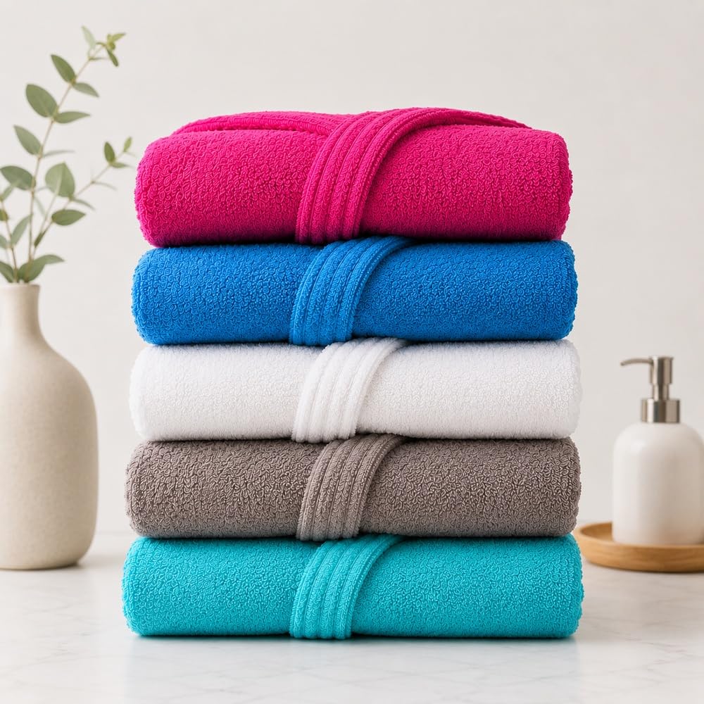 SABANALIA Peignoir unisexe en tissu éponge avec capuche, 420 g/m², 100% coton, double poche, disponible en plusieurs tailles et couleurs, ceinture ajustable, haute capacité d'absorption