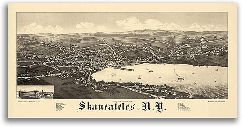 Magnet Skaneateles New York 1884 - Lámina magnética de vinilo para taquillas, coches, carteles, refrigerador de 5 pulgadas disponible en Yaxa Peru