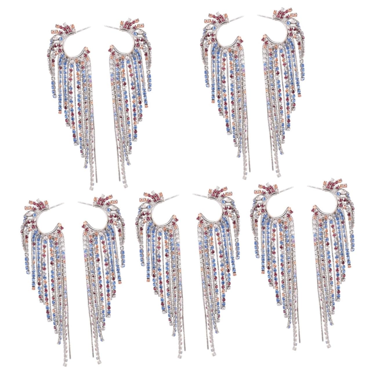 5pares Pendientes De Borlas Coloridos De Imitación Para Mujer Joyería De Declaración Elegante y Ocasiones Especiales