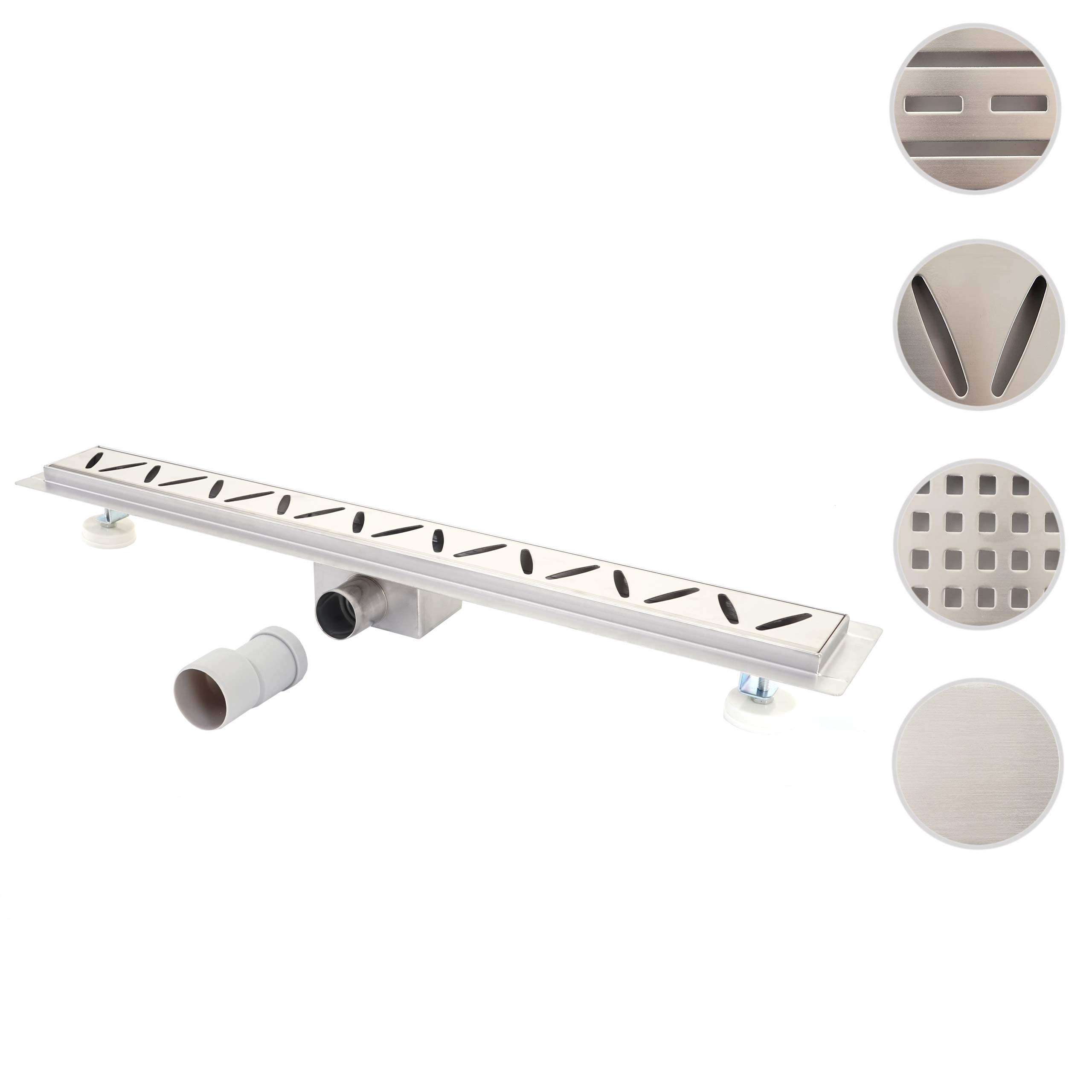 Mendler HWC-D94c - Canaleta para desagüe de Ducha (sifón de Acero Inoxidable, 50-120 cm)