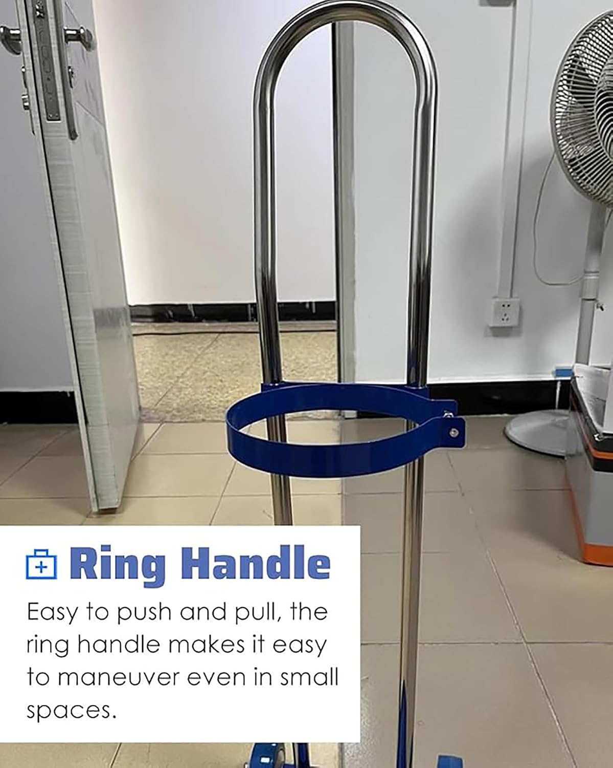 Heavy-Duty Oxygen Tank Cart with Wheels, Cylinder Holder Stand for Easy Transportation in Factories, Labs, and Medical Facilities