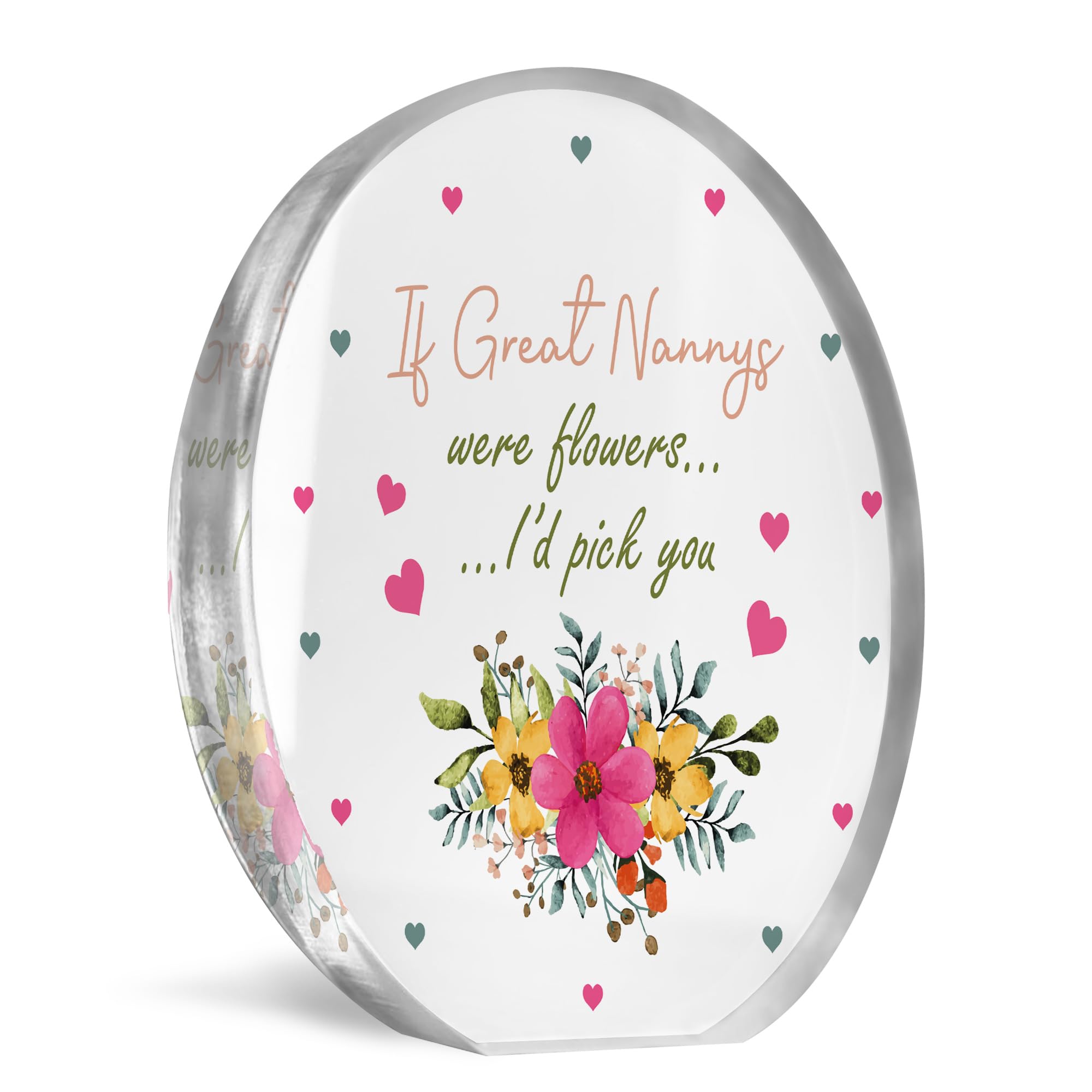 Red Ocean Great Nanny Gift Acrylic Plaque Id Pick You Great Nanny Birthday Gift For Her Great Nanny Gift Christmas Thank You Gift For Grandparents From Grandchildren Keepsake