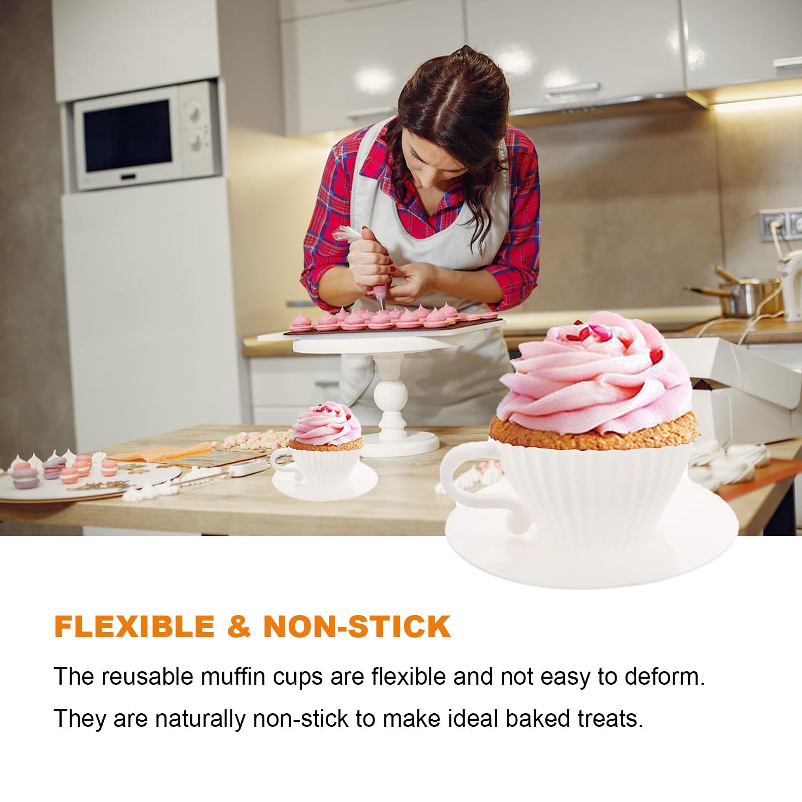 Muffin Silikonförmchen Lesipee Cupcake-Formen, Muf Produktbild-Vorschau 7