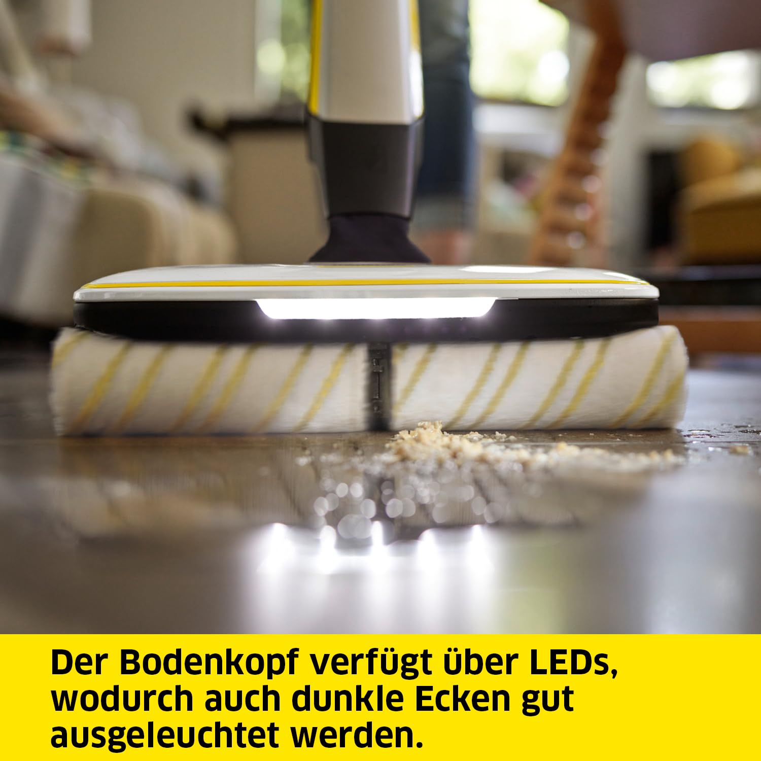KÄRCHER Hartbodenreiniger FC 7 Cordless Extra, kabelloser Bodenreiniger mit 4 rotierenden Mikrofaserwalzen, Akkulaufzeit: ca. 45 min, Flächenleistung pro Akkuladung: ca. 135 m², exklusiv bei Amazon