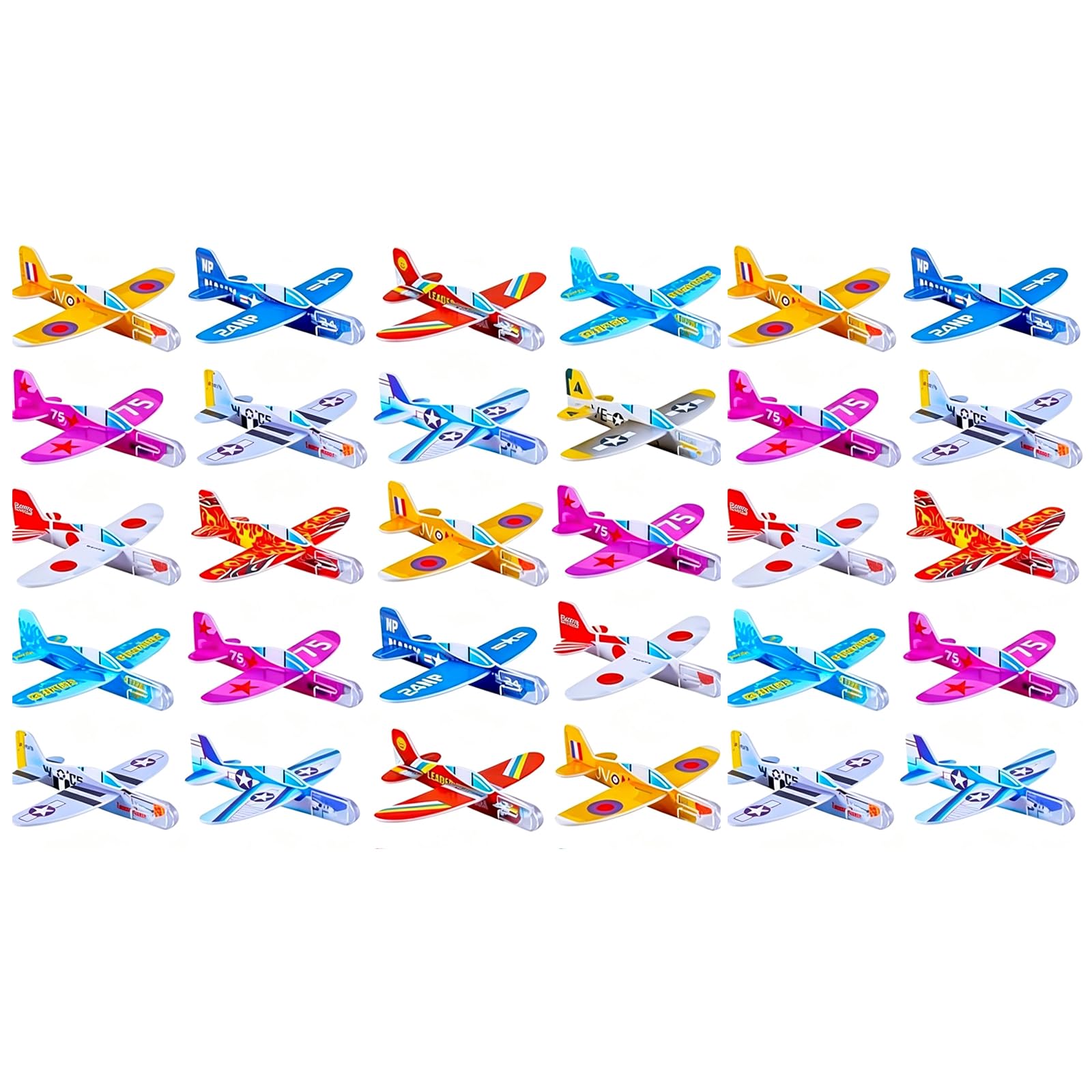 Noirwwe Glider planes Set,30Pcs foam aeroplanes,hand throwing glider planes