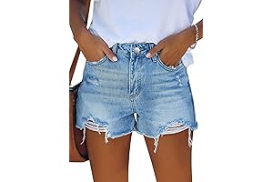 MODARANI Women's Cut Off Denim Jean Shorts Ripped Distressed: Everyday Essentials for a Stylish Summer