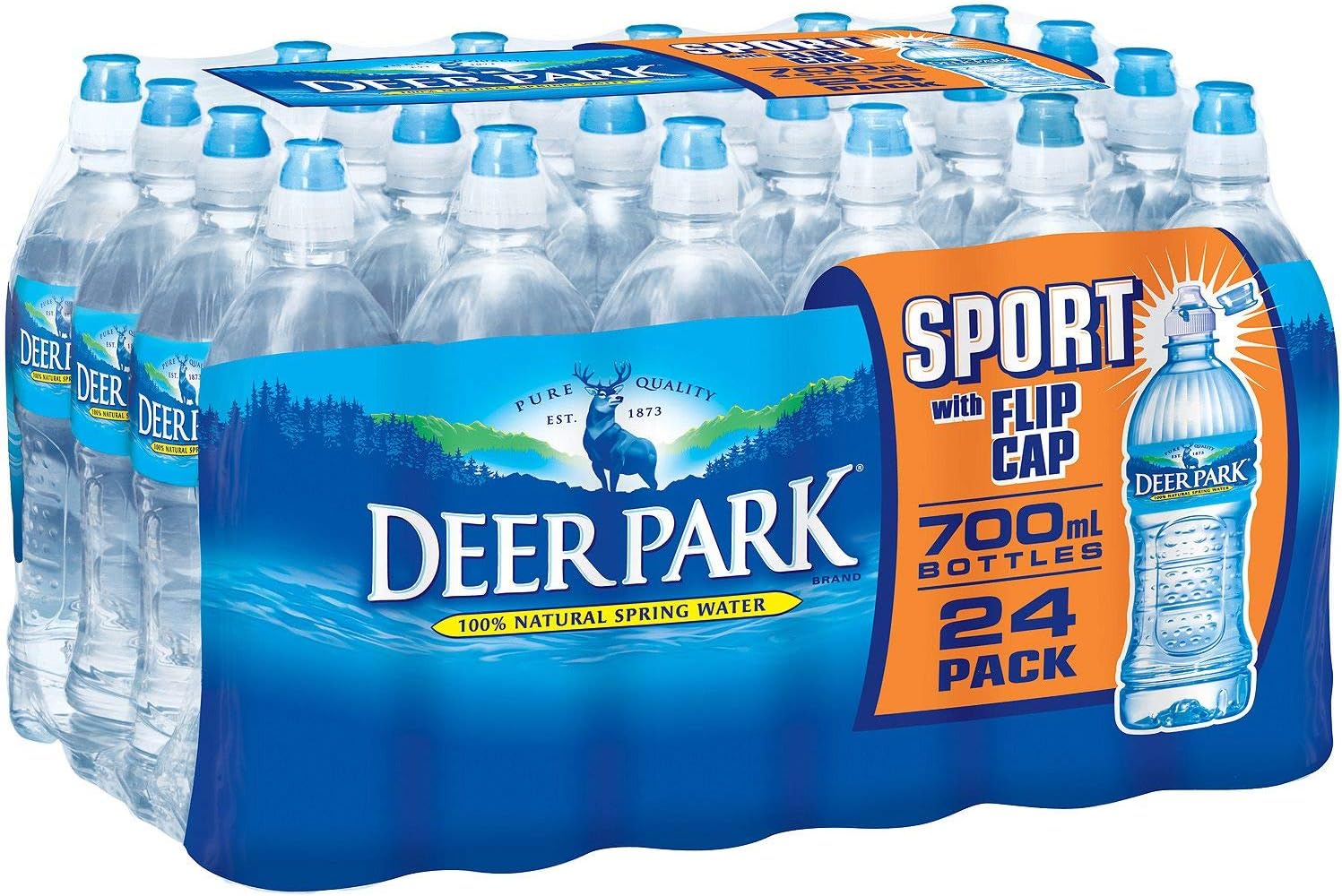 Deer Park 100% Natural Spring Water Sports Bottles (.24 Bottles - Sports Cap)