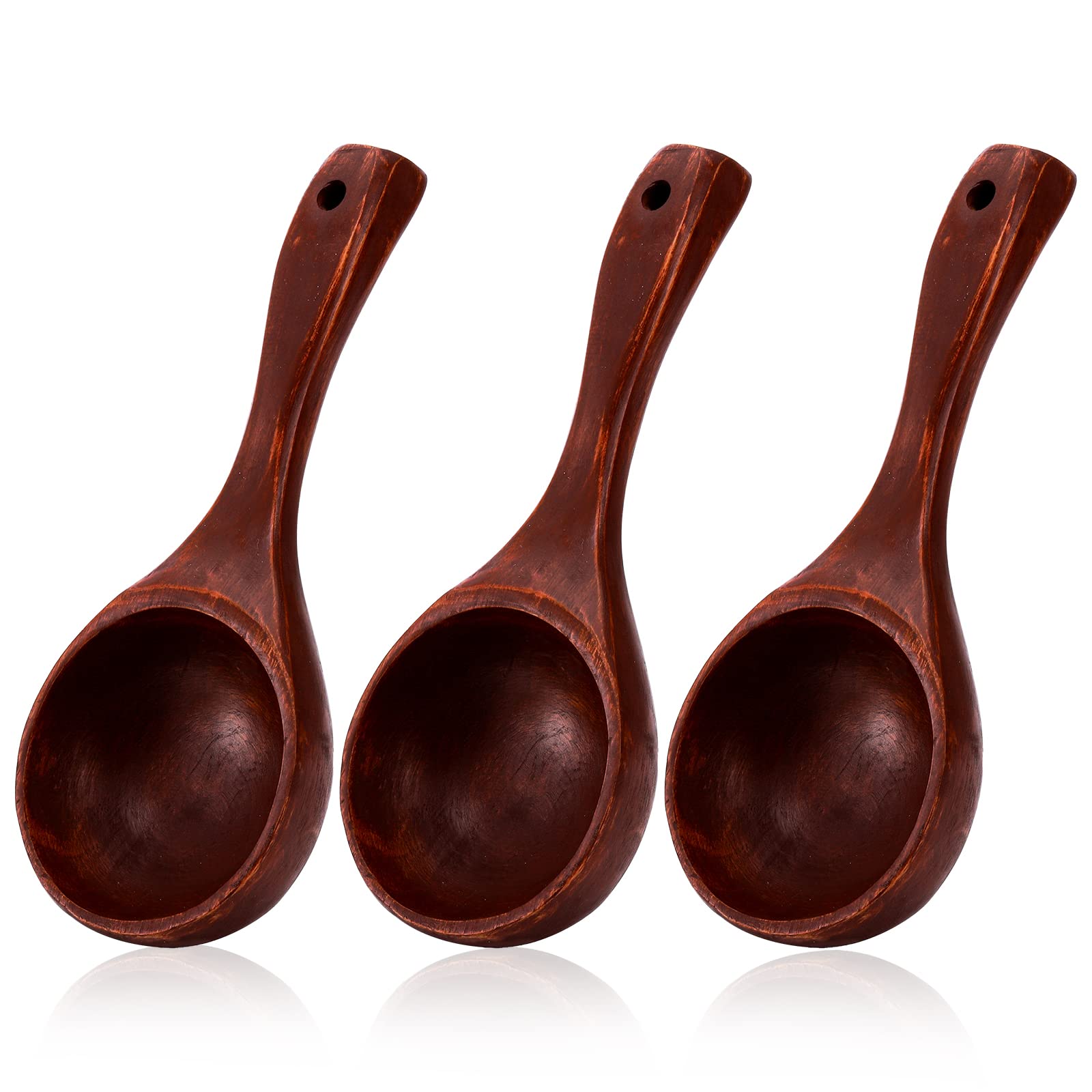 Cuillère à Eau En Bois Pour Le Bain - Louche En Bois De Riz Naturel - 21 Cm - Écologique Et Durable