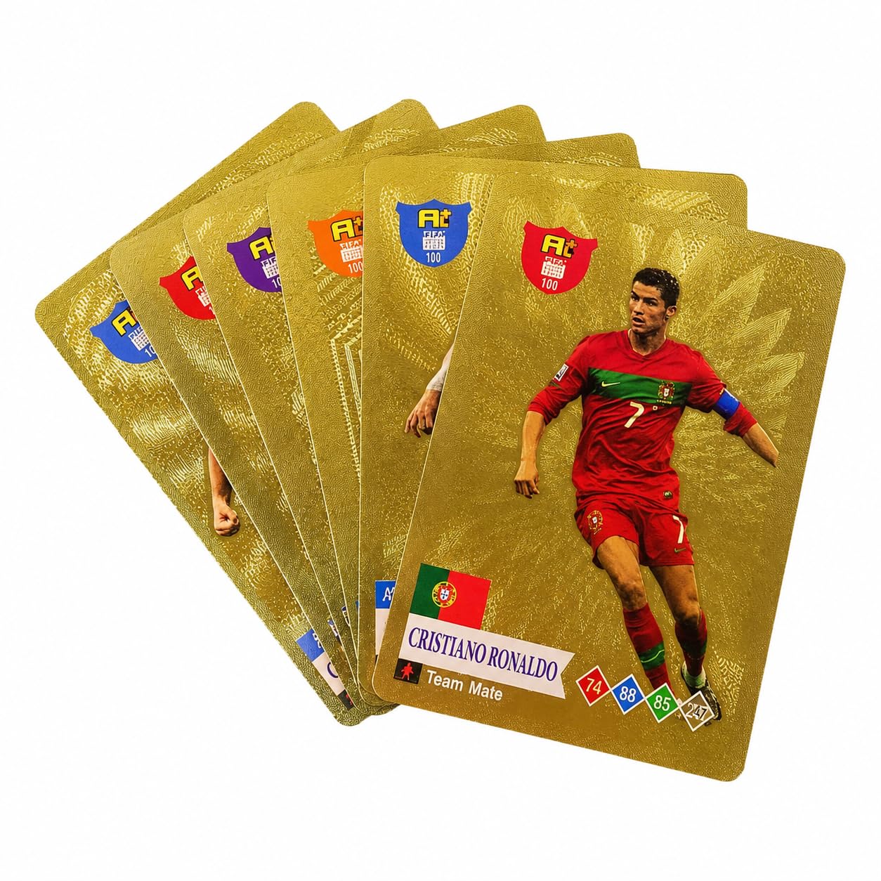 Golden Football Player Trading Cards for Fans | Premium Soccer