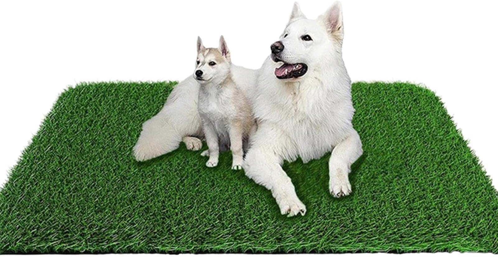 人工芝 犬用 トイレ パッド - 子犬のしつけマット,子犬用フェイクターフパッド 擬似芝マット 人工芝パッド ,ペットオーナーや動物愛好家向け 屋内屋外多用途 ホームオフィス アパート ケージ クレート 車 旅行 庭 バルコニー ベッドルーム 書斎