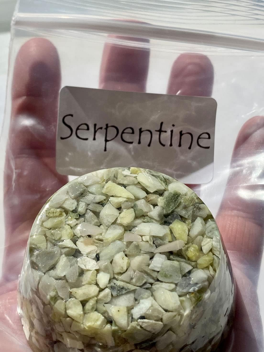 Serpentine Crystal Tower Buster Orgone Generator Energy Accumulator Perfect Gifting Tool! Made Using Advance Harmonics Orgonite Many Beautiful Ingredients! tbmchm(Serpentine)