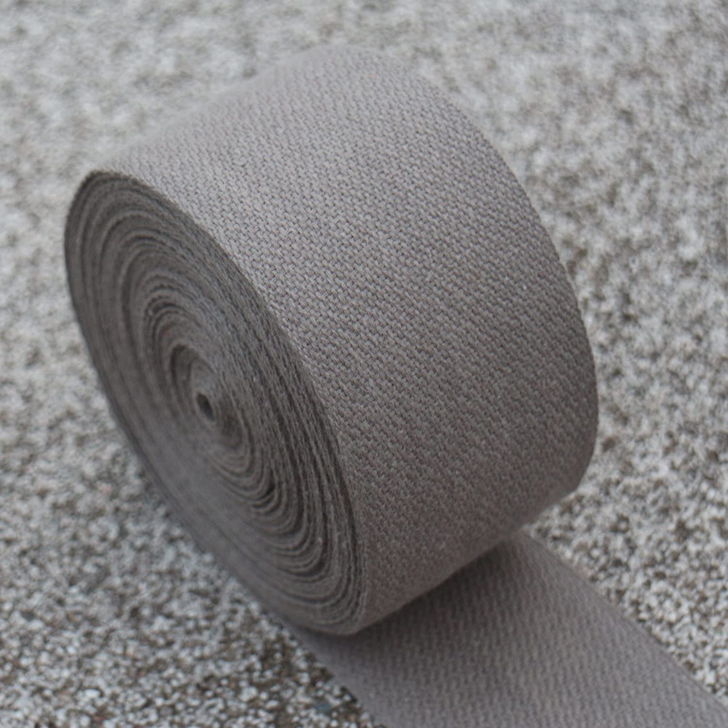 Cinta de algodón de 5 cm y 10 yardas, cinta de encuadernación al bies para manualidades, costura (gris)