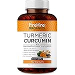 Turmeric Curcumin with BioPerine Black Pepper and Ginger - Made in USA - 120 Vegetarian Capsules for Advanced Absorption, Joints Support