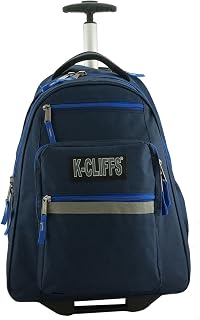 Heavy Duty Rolling Backpack School Bookbag with Wheels Deluxe Wheeled Daypack
