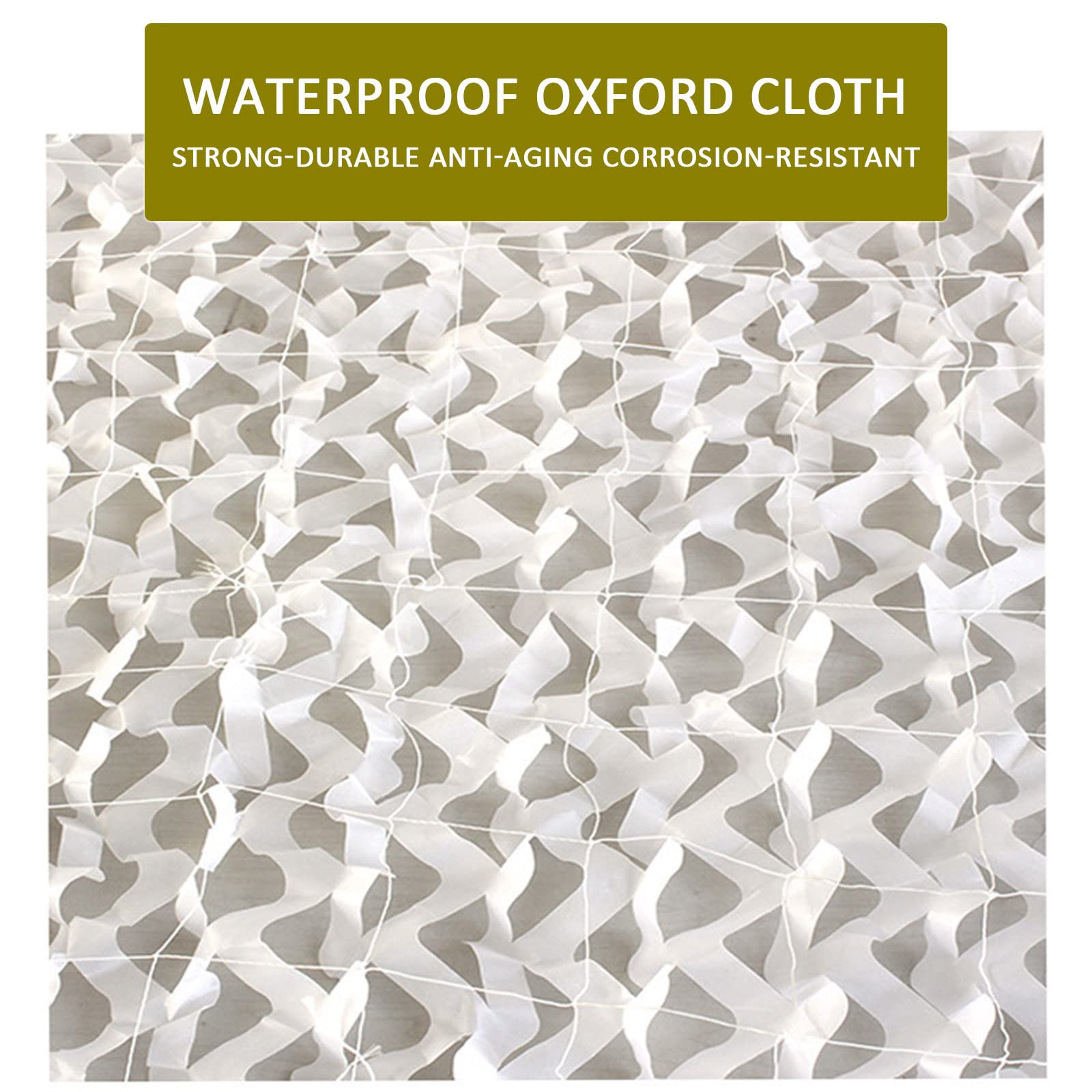 KGUDYS 3 * 5m Camouflage Netting are for Gardens,Patio,Outdoor Portable Camo Nets,Camping Sunshade Nets,Military Durable Camouflage Net,White Camouflage Tarps,Privacy Fences,White-7x8m/23x26.2ft