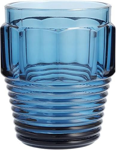 D&V Bolt Barware - Cristal de moda, 11 onzas, azul pizarra