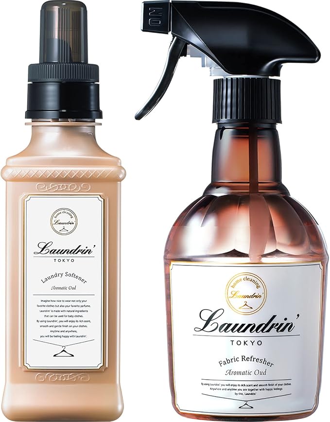 【セット買い】ランドリン 柔軟剤 アロマティックウード 600ml & ファブリックミスト アロマティックウード 370m