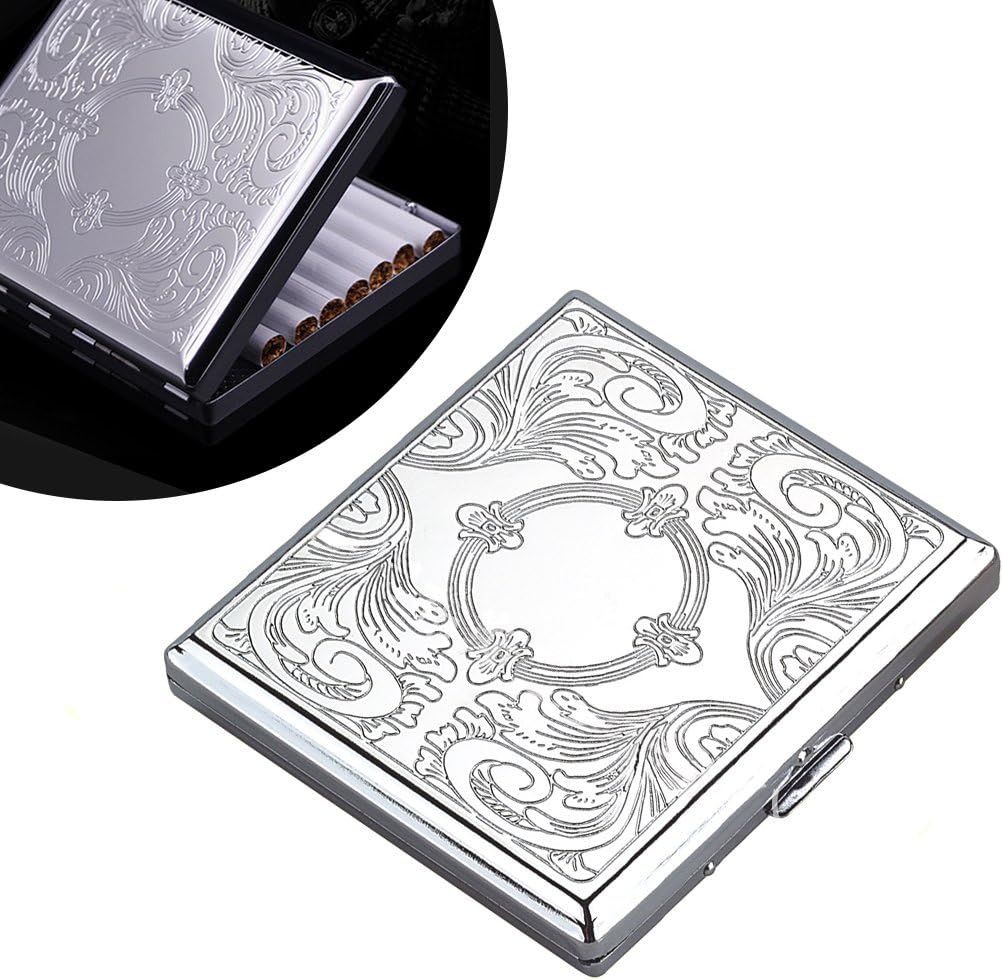 Metal Cigarette Case Box Holds 20 Cigarettes 84mm