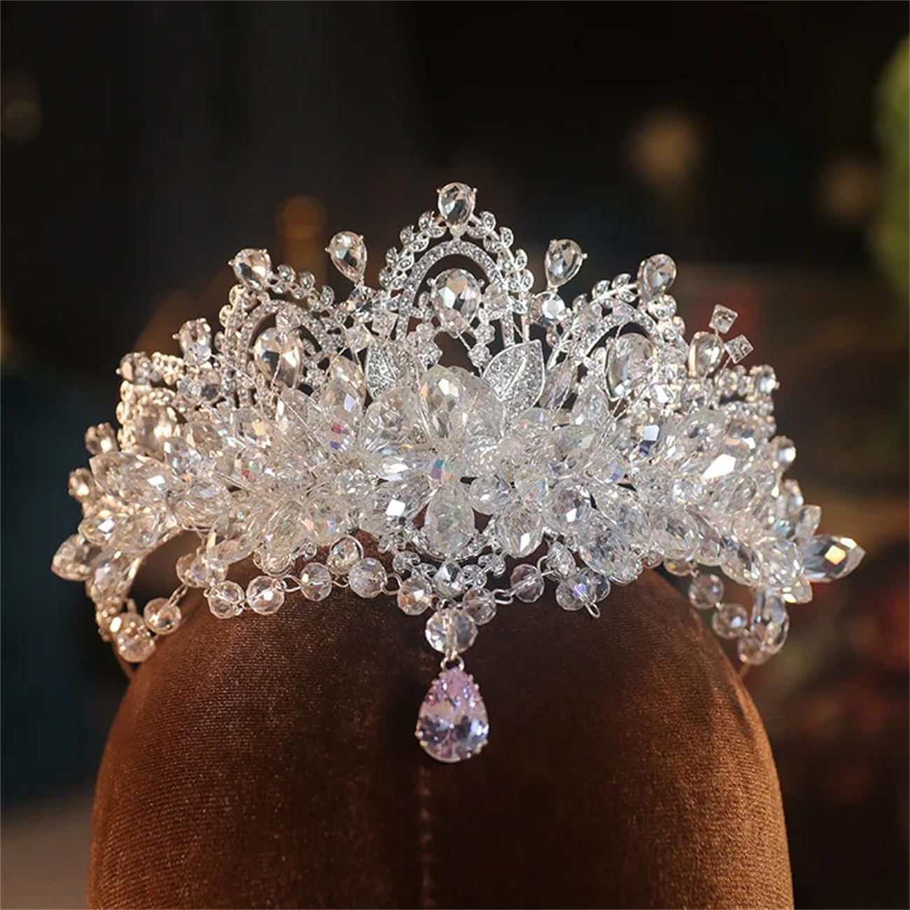 Tiaras de cristal para novia, corona de diamantes de imitación, tocados para concursos de belleza, accesorios para el cabello de boda