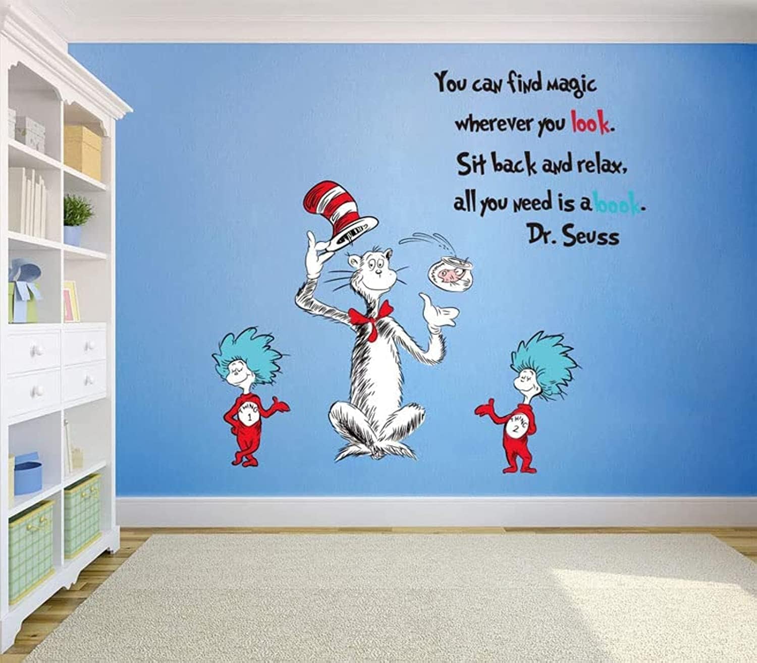 bpa Dr Seuss Quotes Saying Wall Decals Kids Educational Wall Stickers Children Reading Room Baby Nursery Wall Decor