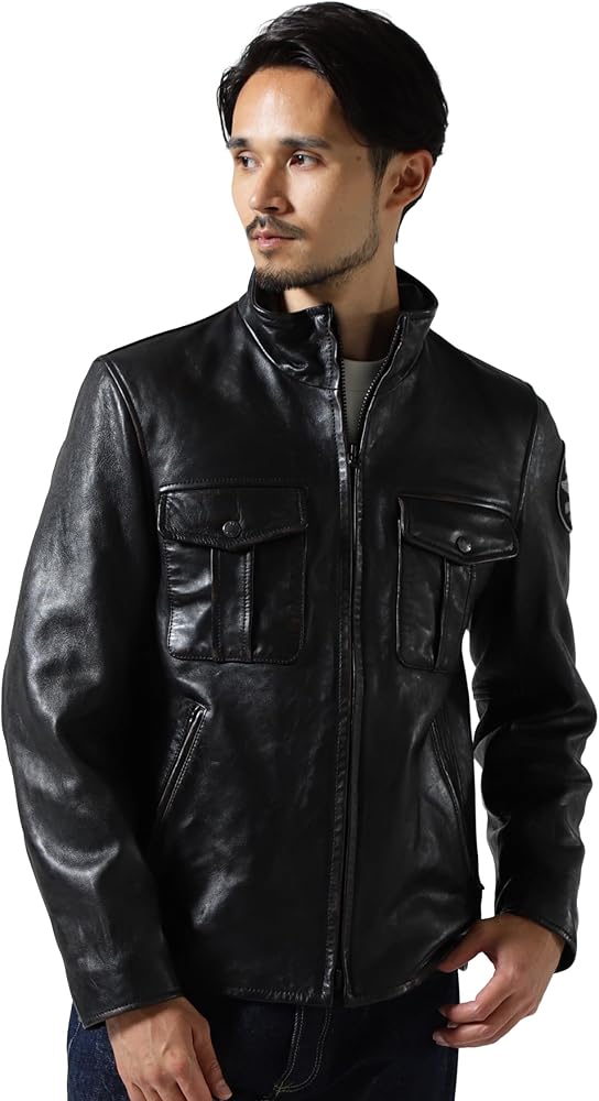 Amazon.co.jp: [アヴィレックス] SHEEP SKIN STAND RIDERS JACKET