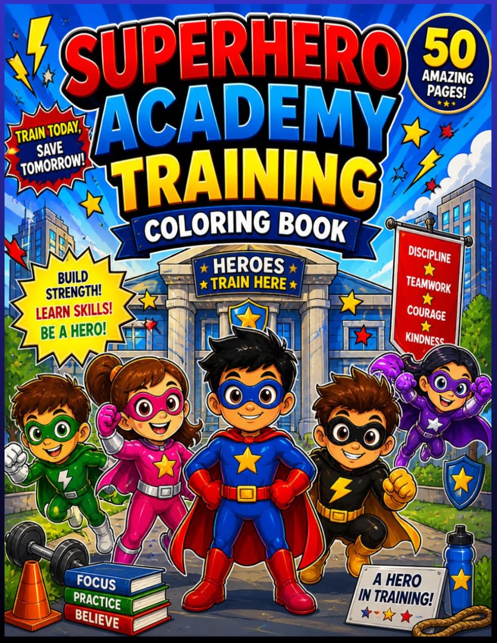 Superhero Academy Training Coloring Book for Kids (Hero Academy Coloring Series)