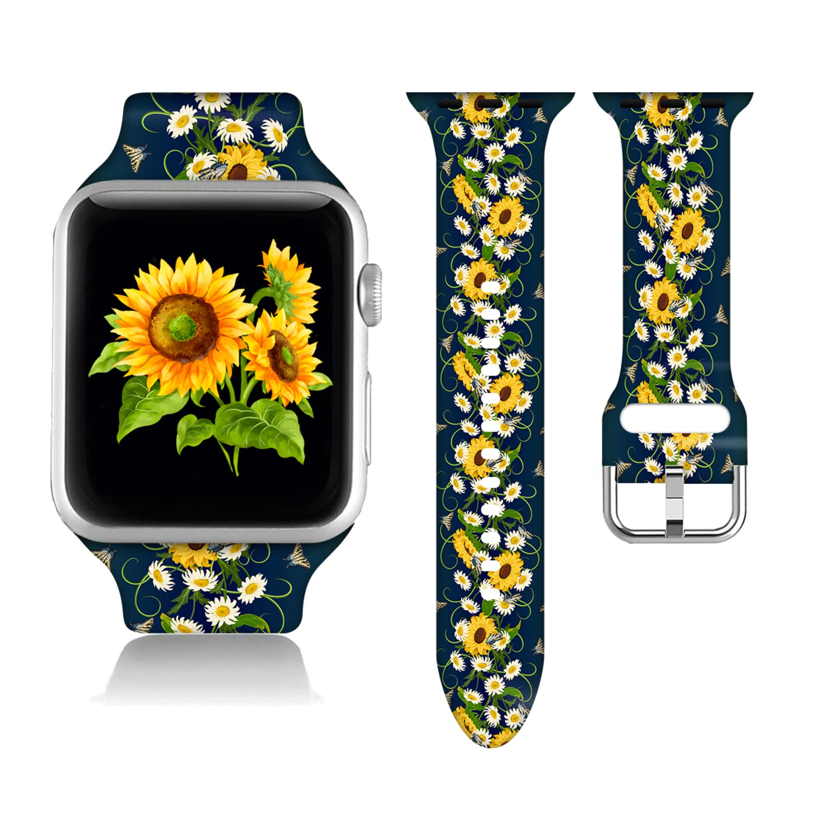 Compatible With Teacher Apple Watch 38/40/41/42/44/45mm For Women Men,Soft Silicone Autism Gifts Nurse Decorations Replacement Wristband Band For Iwatch Series 8 7 6 5 4 3 2 1 SE