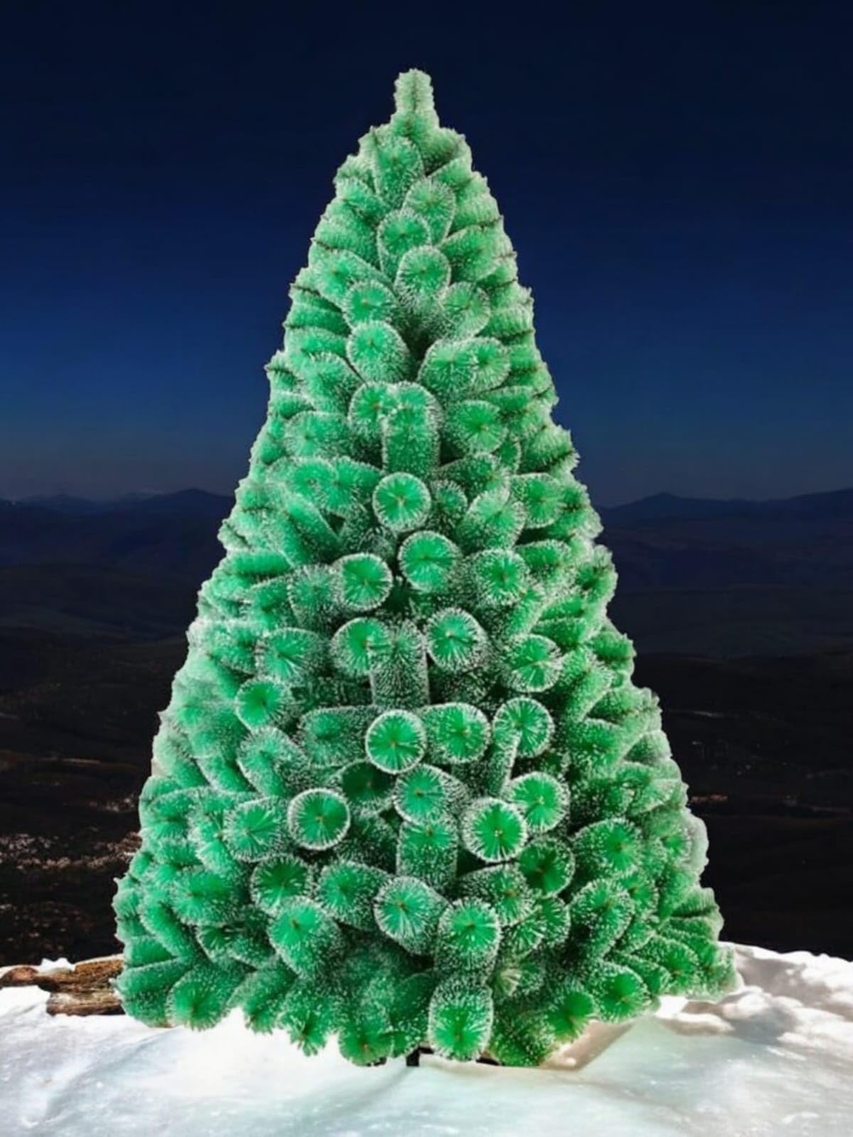 Suninow Pine Christmas Tree - 2ft Snowpine Merry Christmas Decoration Items for Home and Gifts