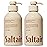 Saltair Body Wash, Salt Water Vanilla 2-Pack. Moisturizing Body Cleanser with Monoi Oil and Cupuacu Butter. Luxury Shower Gel for Women and Men. Vegan, Cruelty-Free, Paraben-Free. 2x 17oz Pump Bottles