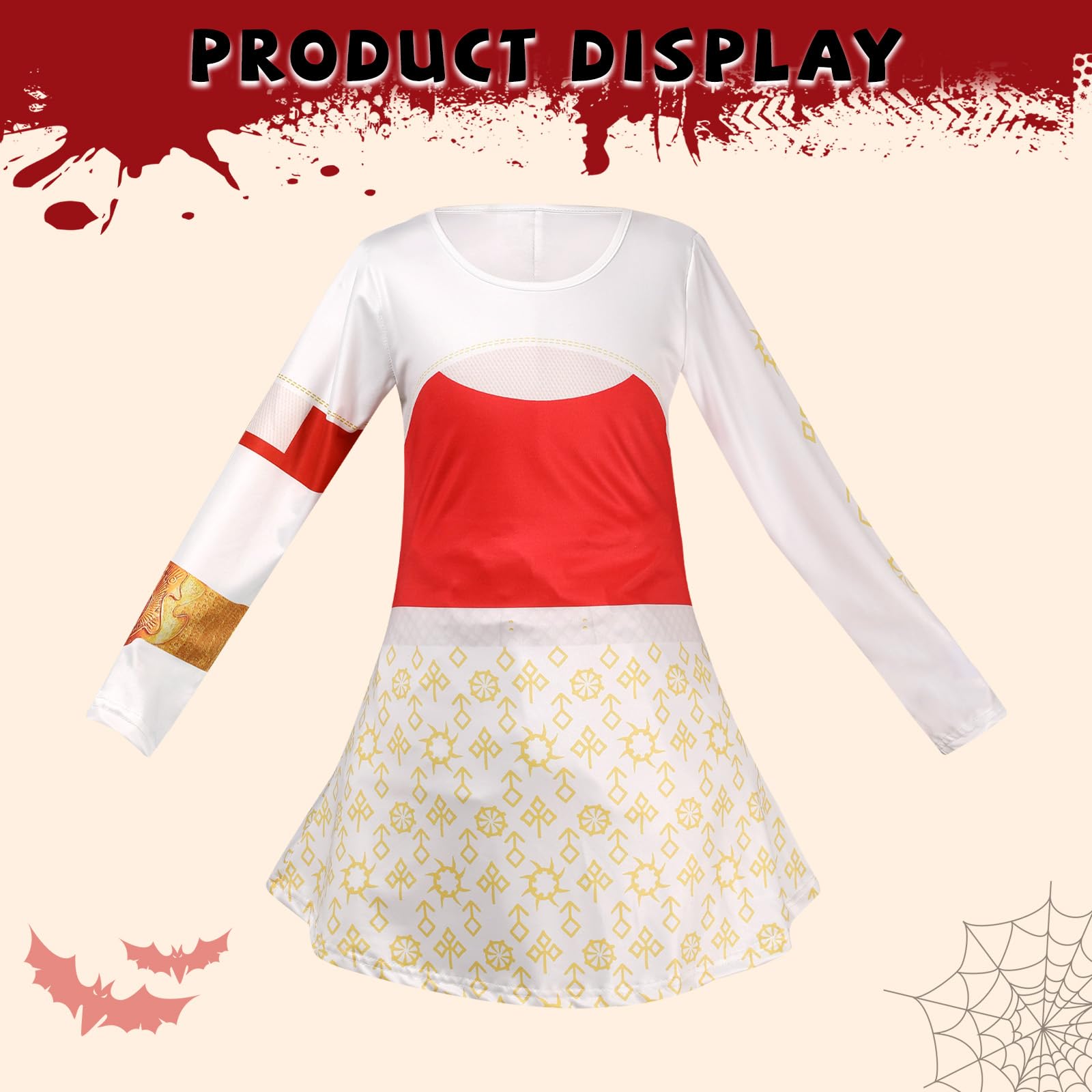 JoyinTcos Zombies Girls Costume Children's Zombie High School Costume Halloween High School Cheerleader Costume Outfit Party Suit - Image 3