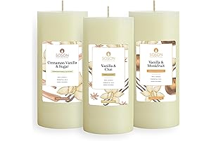 Simply Soson Cinnamon Vanilla Sugar Scented Candle - A Trio of Delights!