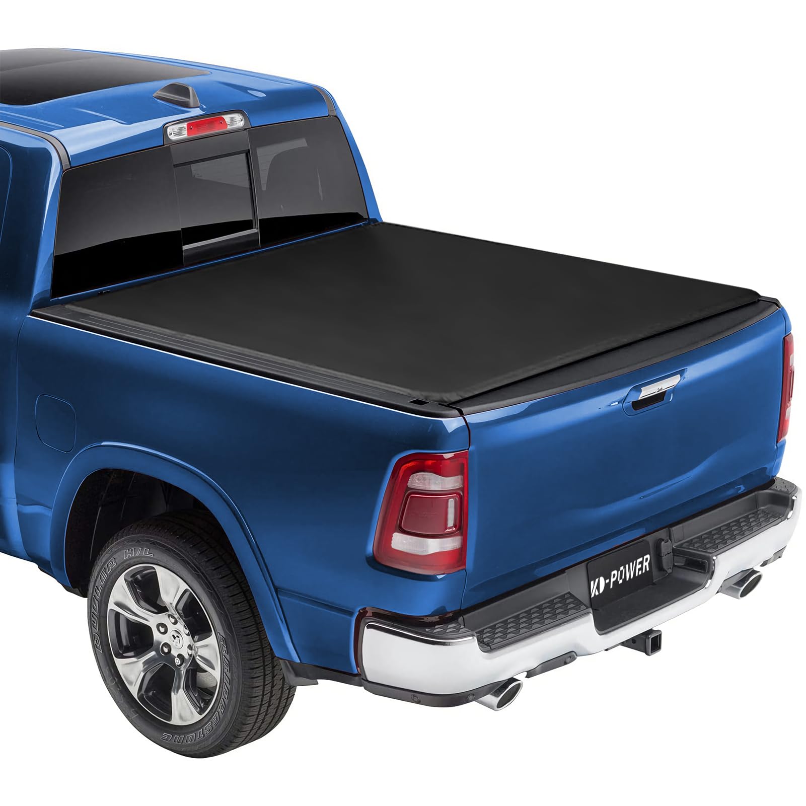 kd-power ram 1500 bed cover 5.7ft soft tri-fold tonneau truck cover for ram 1500 2009-2026 (incl. classic & new) 5.7ft bed without rambox