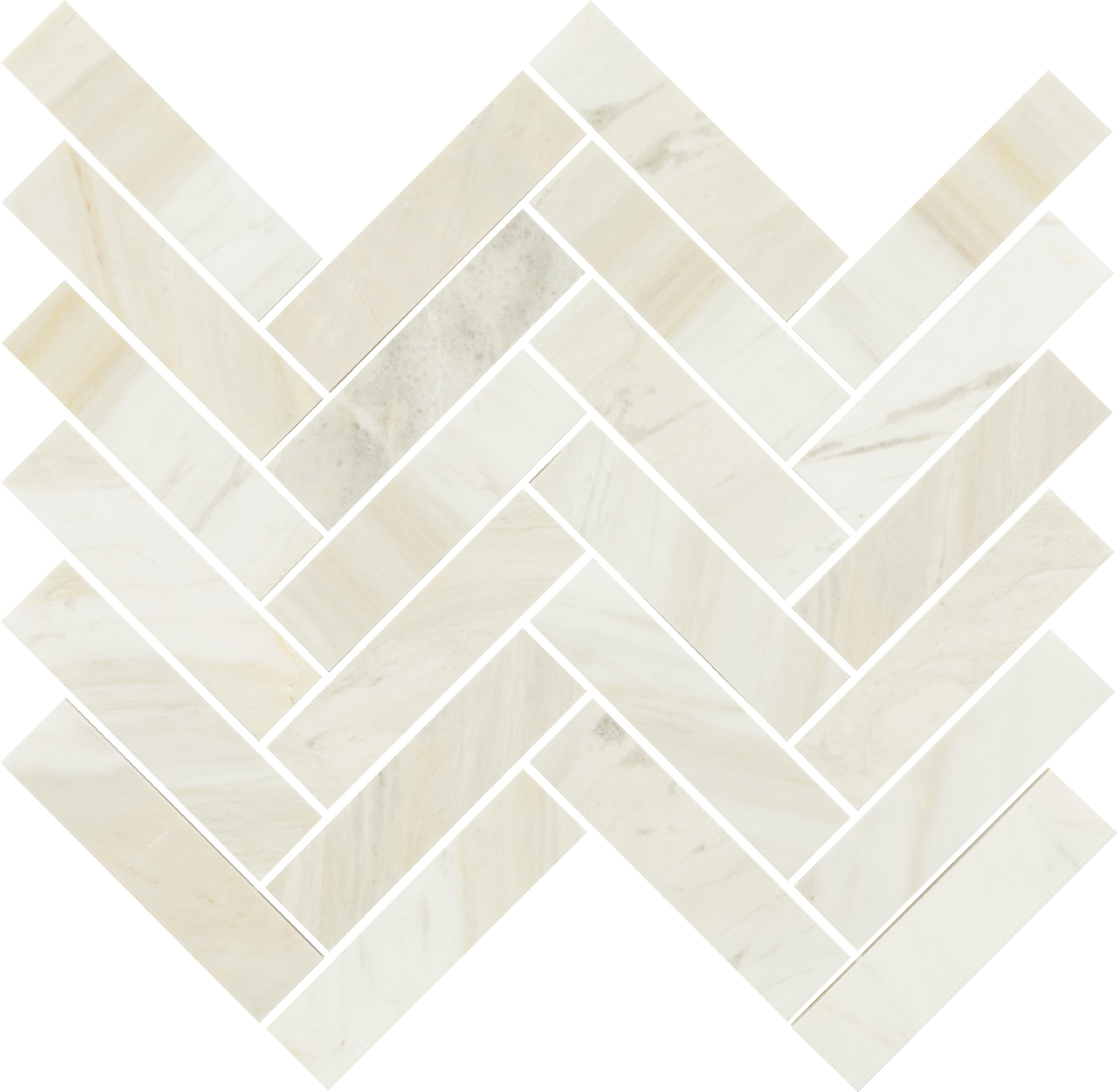 Daltile Sublimity Natural Stone Herringbone Mosaic in Honed Namaste for Walls, Backsplashes, or Decorative Accents