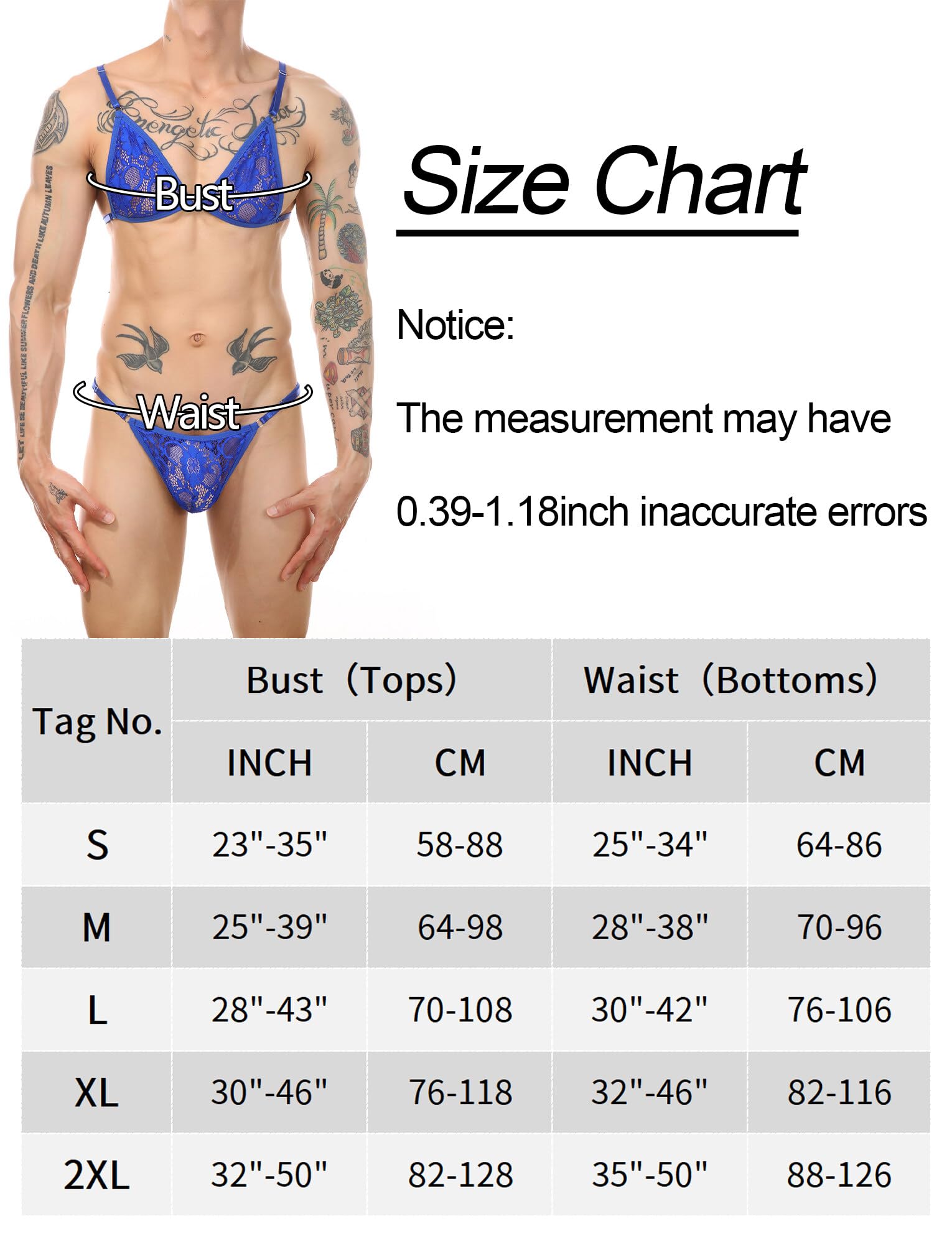Sissy Crossdresser - Set di lingerie da uomo, 2 pezzi, reggiseno e perizoma perizoma per uomini gay