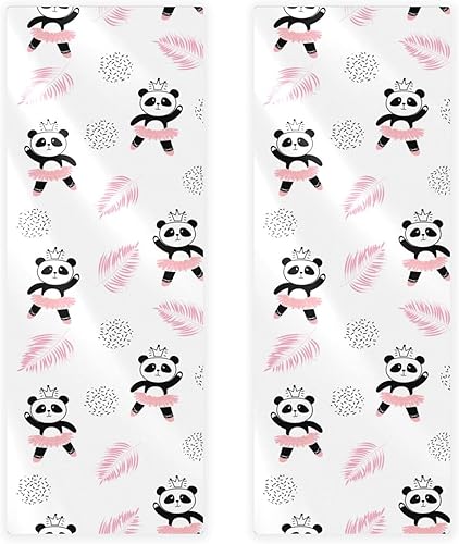 GIAPB 4Pcs Yoga Towel, Microfiber Gym Towels Sports Fitness Workout Sweat Towel for Gym,Animal Panda and Leaves