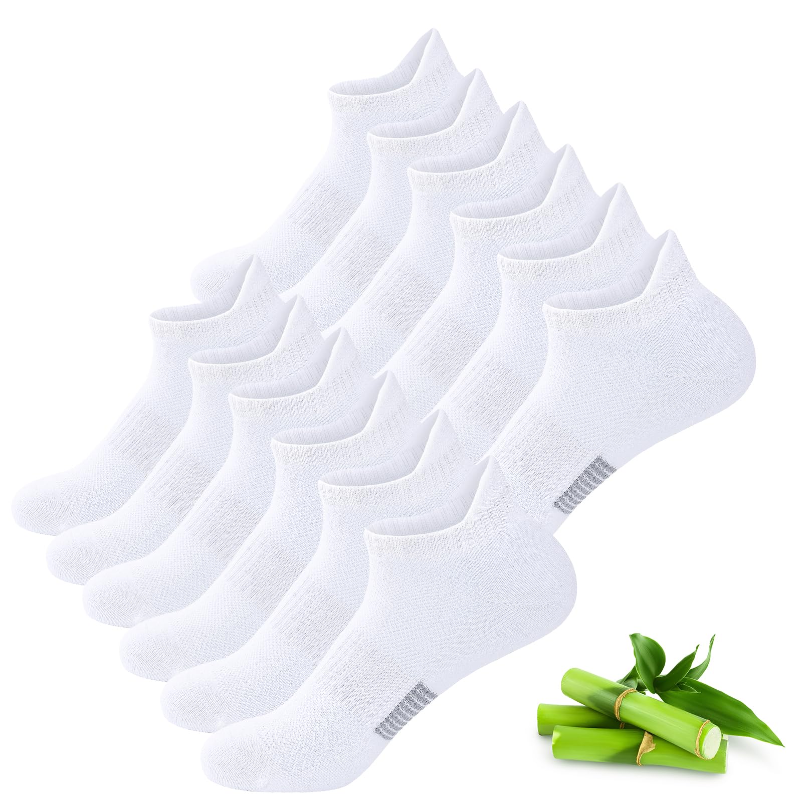 inaWarm Bambus Sneaker Socken Damen 39-42 35-38, 6 Paar Atmungsaktive Sportsocken, Kurze Laufsocken Damen Geschenk mit Geschenkbox