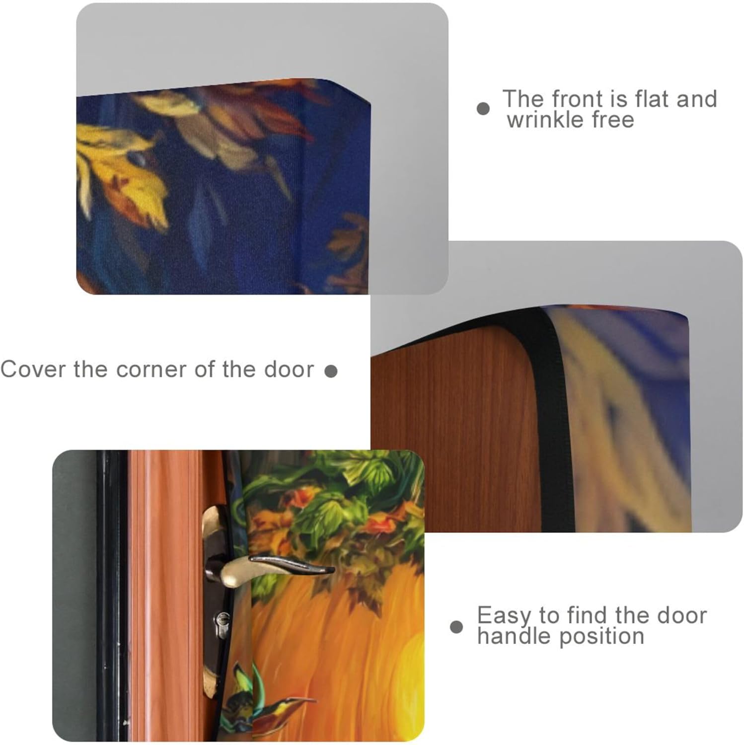 Burbuja Happy Halloween Door Cover, Stretch Fabric Backdrop Door Porch Covers for Home Party Holidays Decoration, 35x79 in