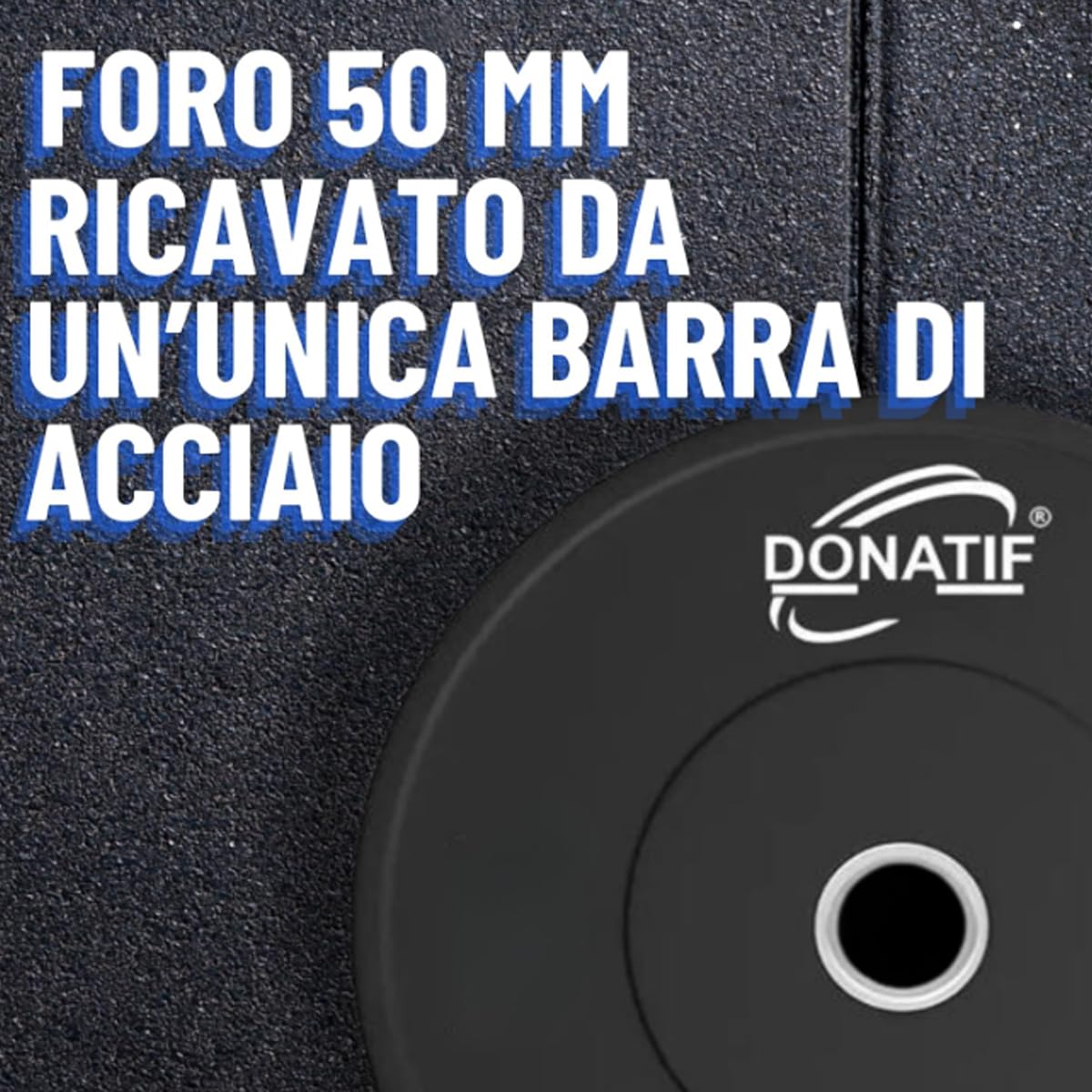 Dischi Palestra per Bilanciere Olimpico 50 mm, Dischi Palestra Bumper, Palestra e Home Gym, Dischi Pesi Palestra, Pesi Bilanciere (1 Disco)