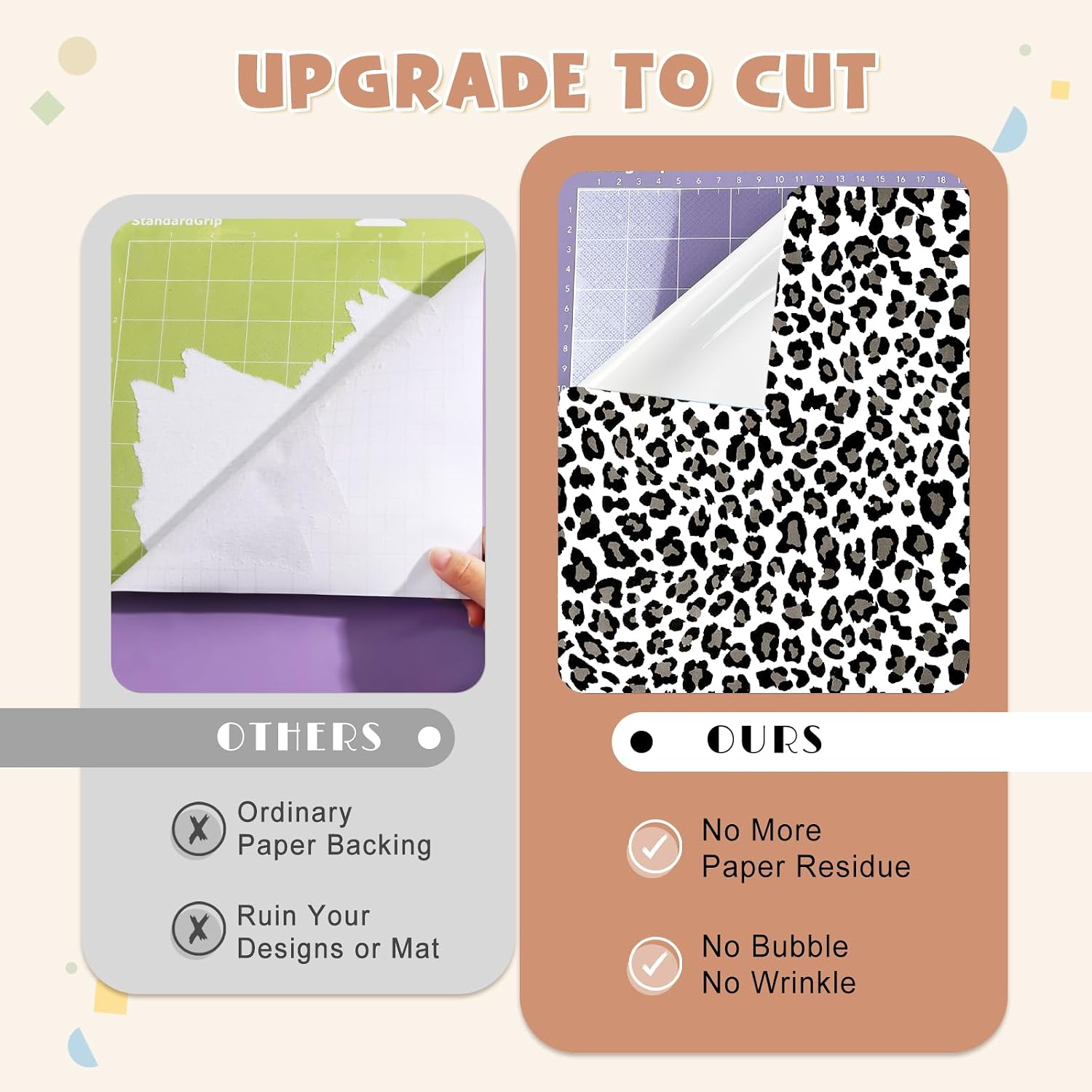 Tintnut Leopard Permanent Vinyl Roll 12in x 5ft Cheetah Adhesive Vinyl | Black white animal prints,for home decor self sticker vinyl sheets,for most cutting machine,easycut & weed,stretchy& washable
