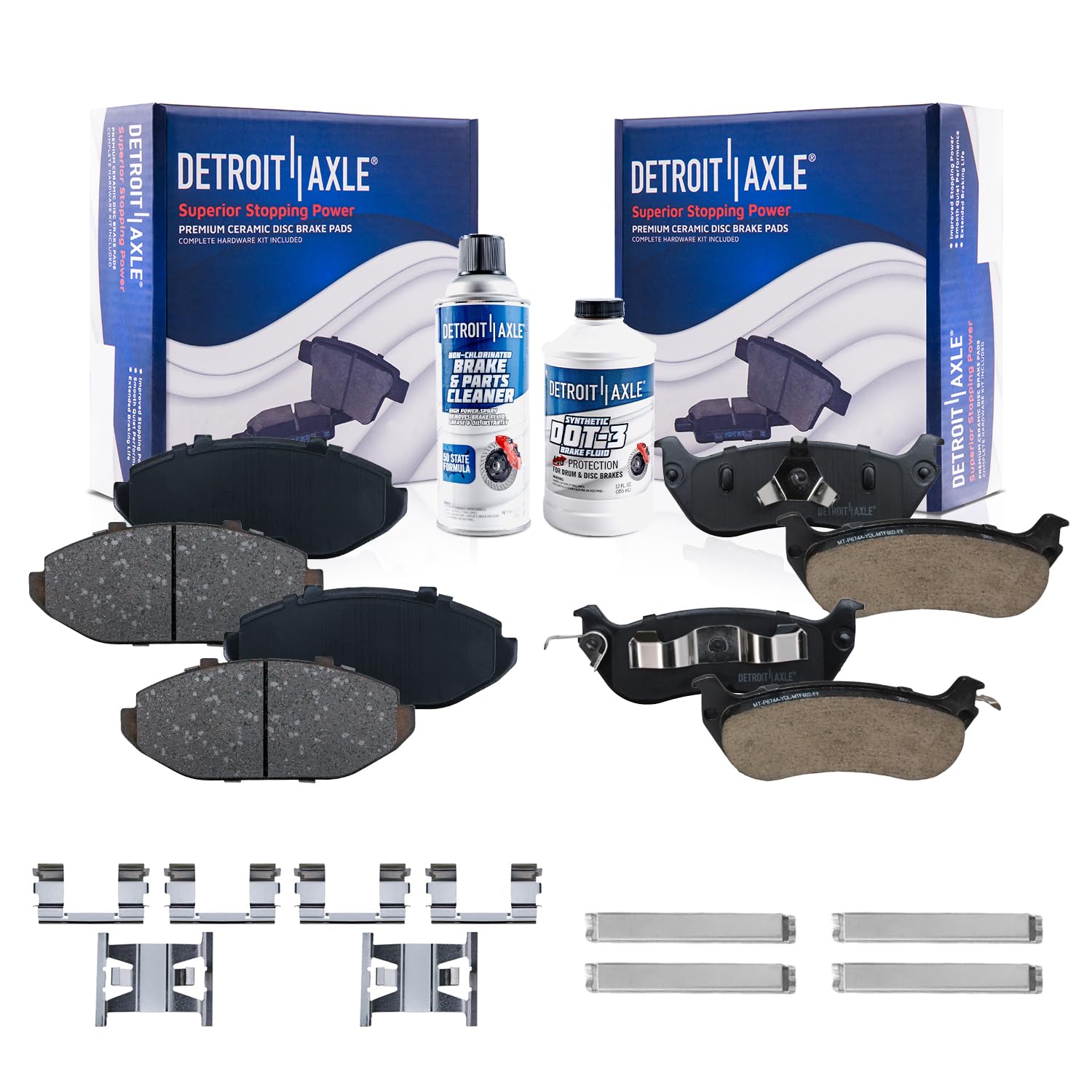 Detroit Axle - Brake Pads for 1998-2002 Ford Crown Victoria